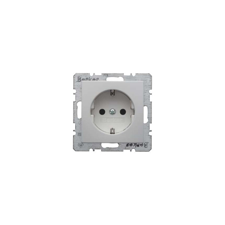 Berker 47438989 SCHUKO-Steckdose Berker S.1/B.3/B.7 Glas polarweiß, glänzend