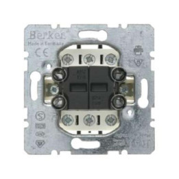 Berker 303808 Wippenschalter Modul-Einsätze  Doppel Aus/Wechsel, getrennte Eingangsklemmen mit Schraubklemmen