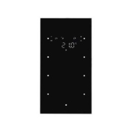 Berker 75643035 Glas-Sensor 3fach mit Raumtemperaturregler Berker TS Sensor Glas, schwarz