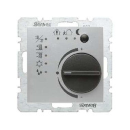 Berker 75441183 Raumtemperaturregler mit Tasterschnittstelle Berker B.1/B.7 Glas alu, matt