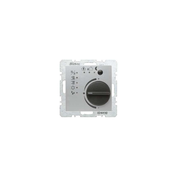 Berker 75441183 Raumtemperaturregler mit Tasterschnittstelle Berker B.1/B.7 Glas alu, matt
