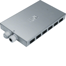 Hager SPWA069005 Power Consolidation Point, 6 pistorasiaa, valkoinen