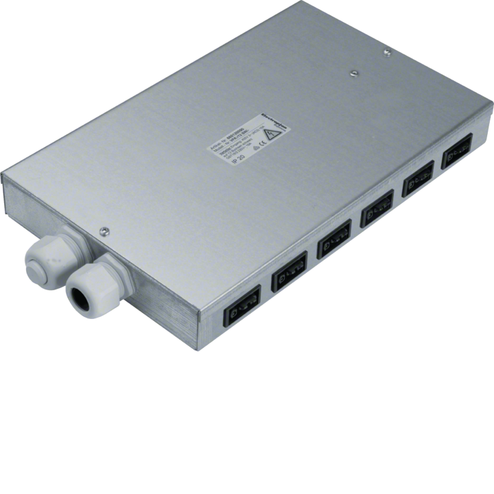 Hager SPWA069005 Power Consolidation Point, 6 pistorasiaa, valkoinen