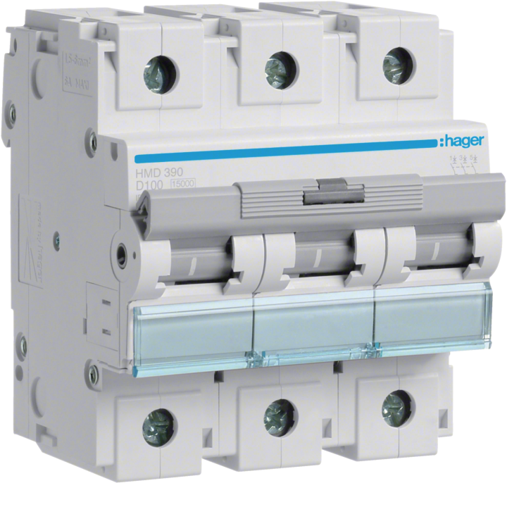 Hager HMD390 MCB 3P D-100A 15kA
