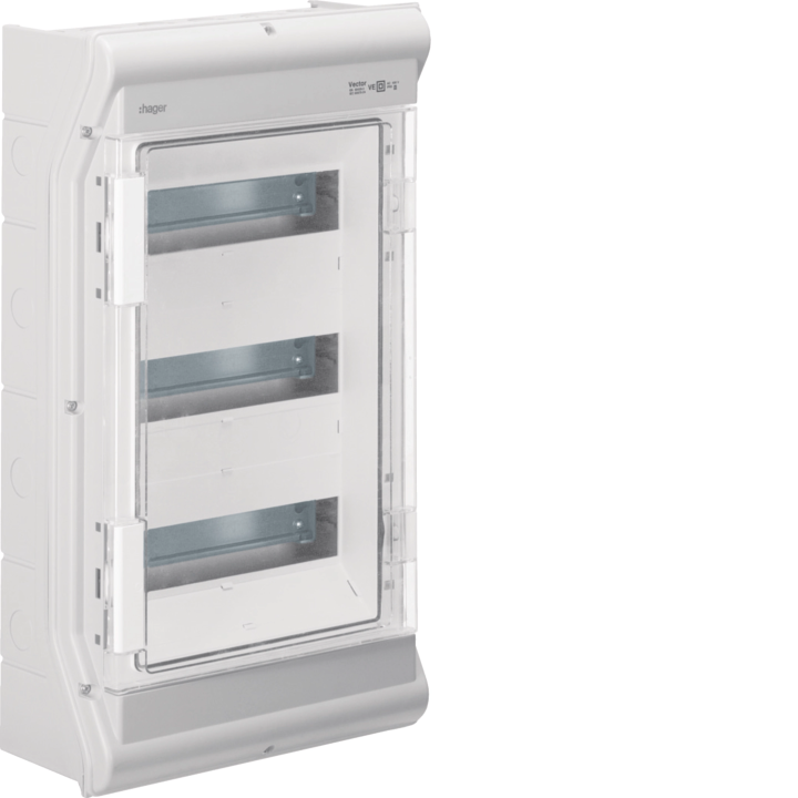 Hager VE312PN Enclosure, vector, surface mount, IP65, 36M