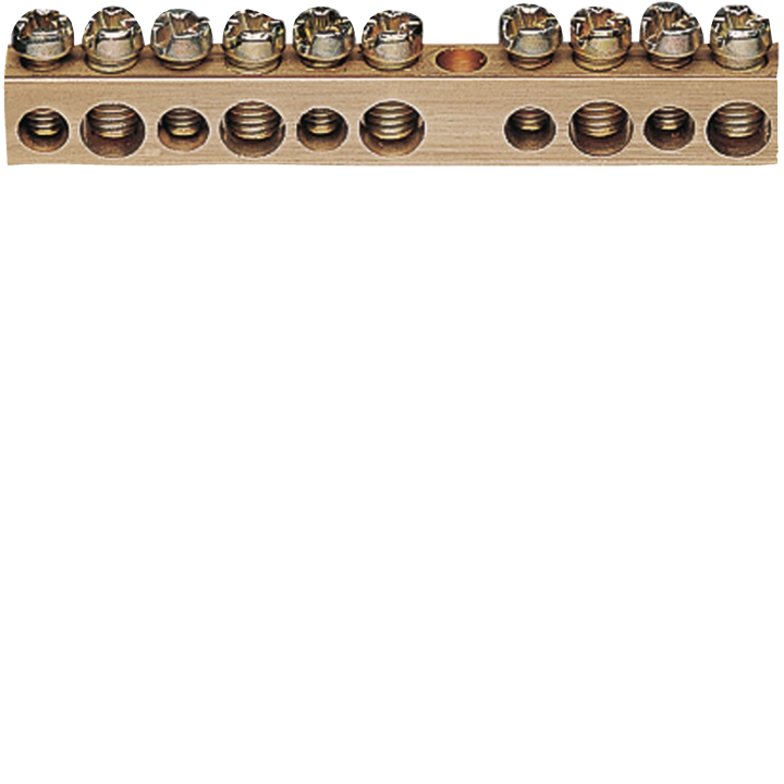 Hager K143 Brass Distribution Terminal, 67mm, 5x10 mm² - 5x16 mm²