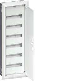 Hager FWU61L FW Flush-Mounted Enclosure, 6 Rows, 72 Modules