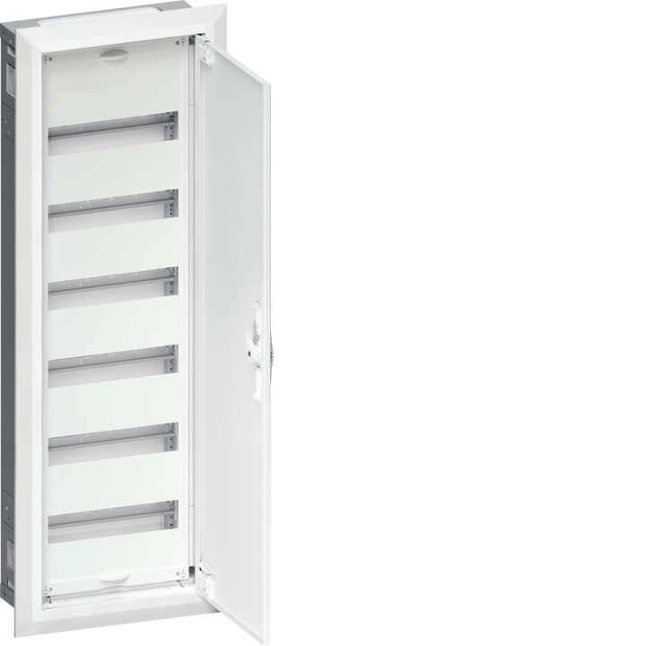 Hager FWU61L FW Flush-Mounted Enclosure, 6 Rows, 72 Modules