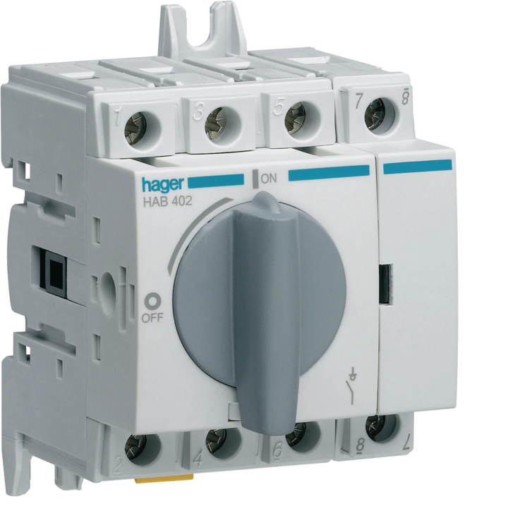 Hager HAB402 Load Break Switch 4P 20A