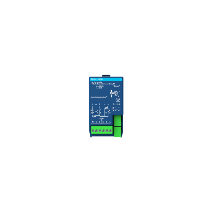 Busch-Jaeger 6174/14-101 Schalt-/Dimmaktormodul, 2fach, 6 AX